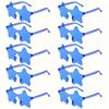10 Pack StarParty Glasses Rimless Tinted Party Colorful Transparent Sun Glasses Pentagram Glasses for Women Men