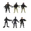 6 Pieces Movable Army Soldier with Weapons Set Action Figures Kids Toy Gift