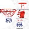 Basketball Hoop, Indoor and Outdoor, 46 cm Rim and Net, Wall Mountable, Red, Blue and White