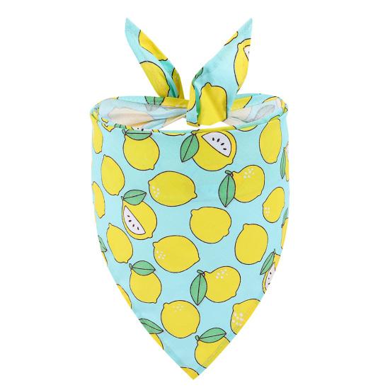 Pet Saliva Towel Fruit Print Adjustable Triangle Scarf Cat Dog Bandanas