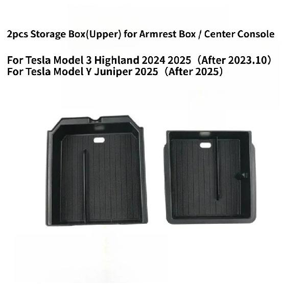 For Tesla Model Y Launch Juniper 2025 Model 3 Highland 2024 Center Console Eyeglasses Storage Box Armrest Box Silicone Pad