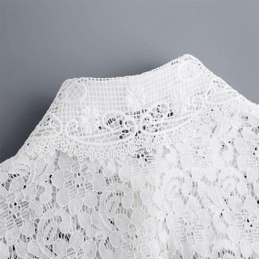 Chiffon False Collar Lace Loose Top Coat Cute Clothes Accessories  Girl