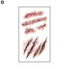 5Pcs Halloween Waterproof Tattoo Stickers Scar Pattern One Time Design Tattoo Stickers for Parties Events