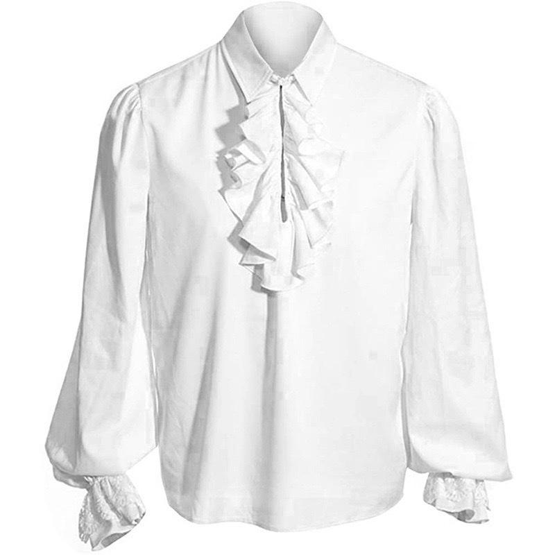 Men's Pirate Pants & Renaissance Ruffled Shirt Costume for Halloween