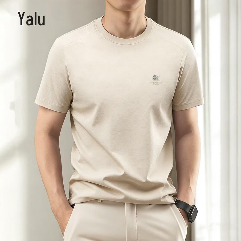 Yalu Men's Summer Lightweight Printed Round Neck T-Shirt