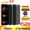 3Pcs Full Privacy Screen Protectors For iPhone 17 Pro Max 14 15 16 Plus 11 12 13 Mini 16e 17 Air Anti-Spy Tempered Glass Film