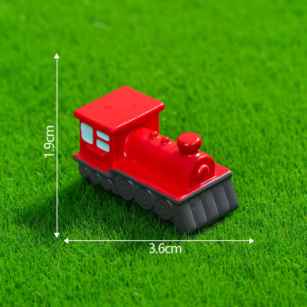 Mikrolandschaftsdekoration Cartoon-Zug Harzhandwerk DIY Dekorationszubehör Schreibtischdekoration