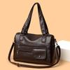Women's Crossbody Bag Middle-aged Fashion Women's Bag Temperament All Soft Leather Large Capacity Multi-layer Shoulder Bag