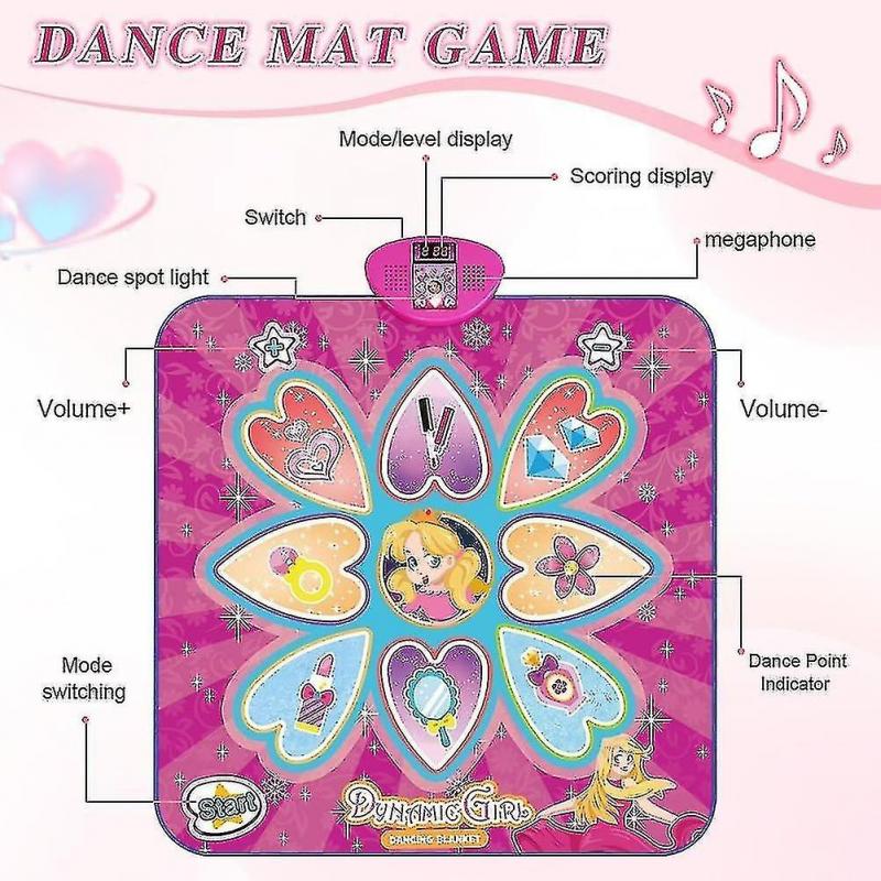 Dance Mat,upgraded Electronic Dance Pad With Led Lightsmusic Dance Game Mat With 7 Game Modes, Adjus