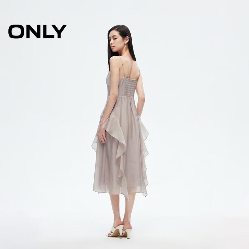 ONLY Women's Lace Trim V-Neck Midi Slip Dress