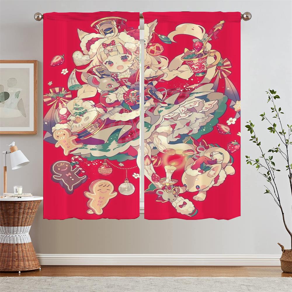 

Шторы для девочек-макарон для украшения спальни, кухонные шторы, салон, 2 шт., дешевые вещи с бесплатной доставкой для домашнего перегородки W50xH70cmx2pcs-CL