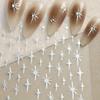 3-Piece Set of Metal Laser-Cut Star-Shaped Nail Sticker: Disposable Self-Adhesive Nail Decals for Women's DIY Art and Decoration