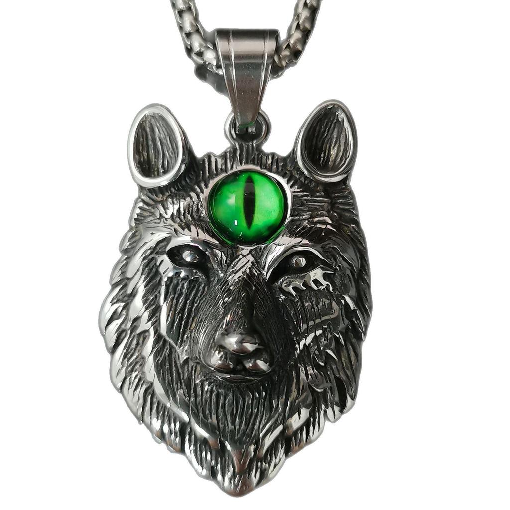 2025 Men's Wolf Totem Pendant Necklace - European Style with Wolf Head Design