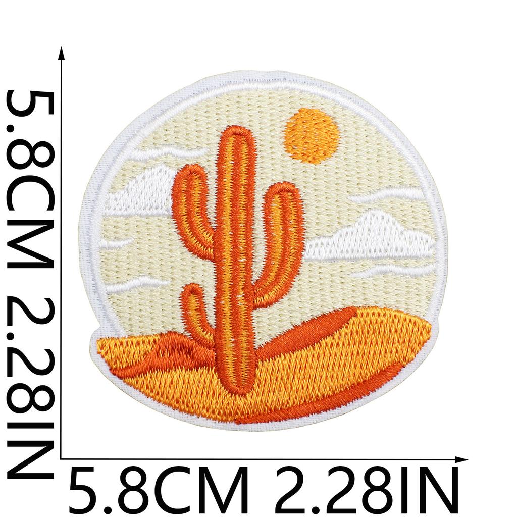 Hemp Rope Embroidery Cloth Sticker Bounty Hunter Patch Sticker Western Denim Bag Decoration Computer Embroidery Label Cow Head Ironing