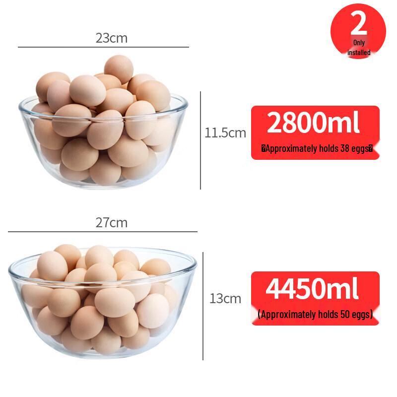 High Heat Resistant Borosilicate Glass Mixing Bowl