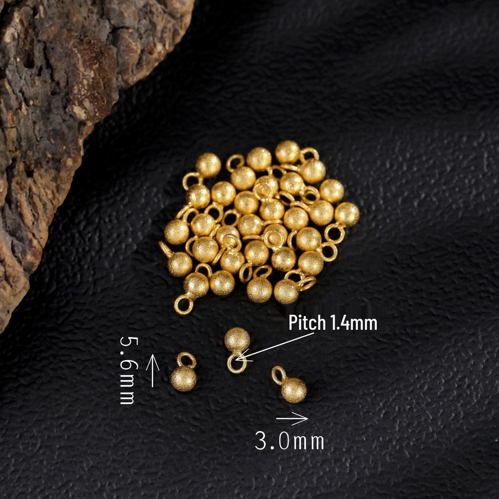 Argent Sterling S925 avec Perles Espacement Plaqué Or 24K pour Bijoux DIY