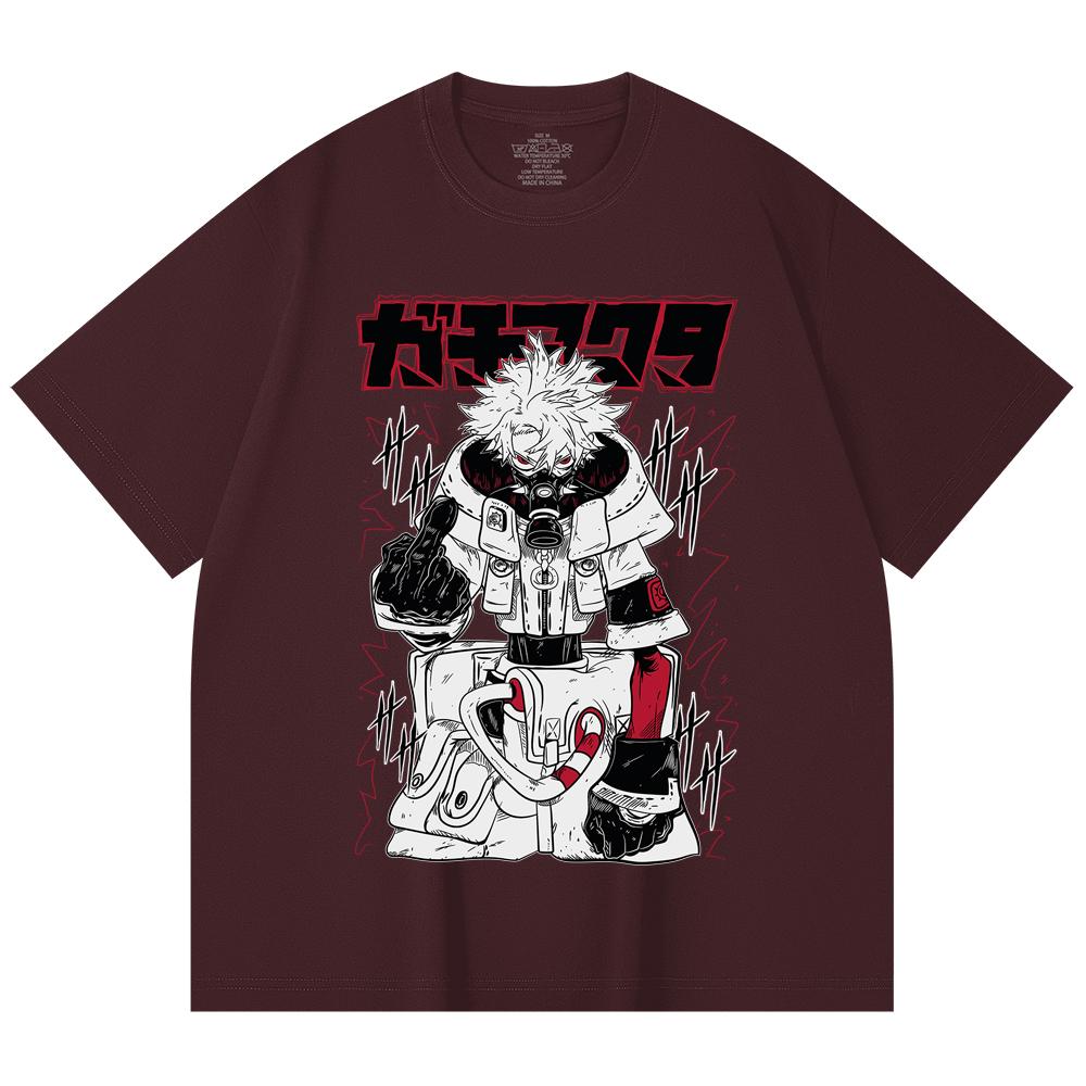 

230 Gsm 100% Cotton Gachiakuta V5 Rudo White Print Unisex Heavy Cotton T Shirt 2XL