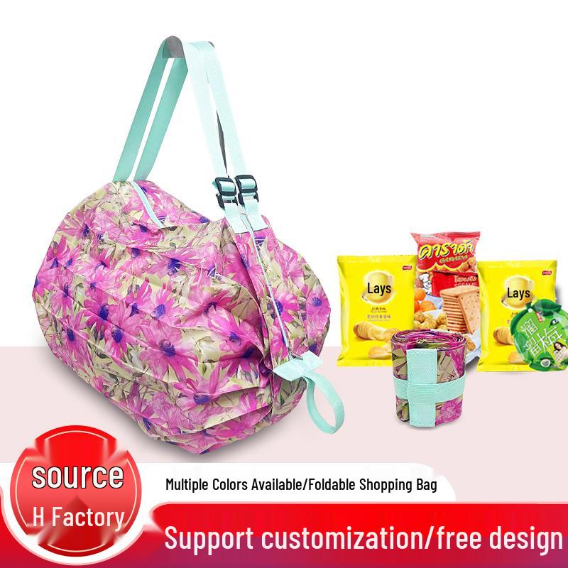 Japonská skládací nylonová cestovní a úložná taška s potiskem