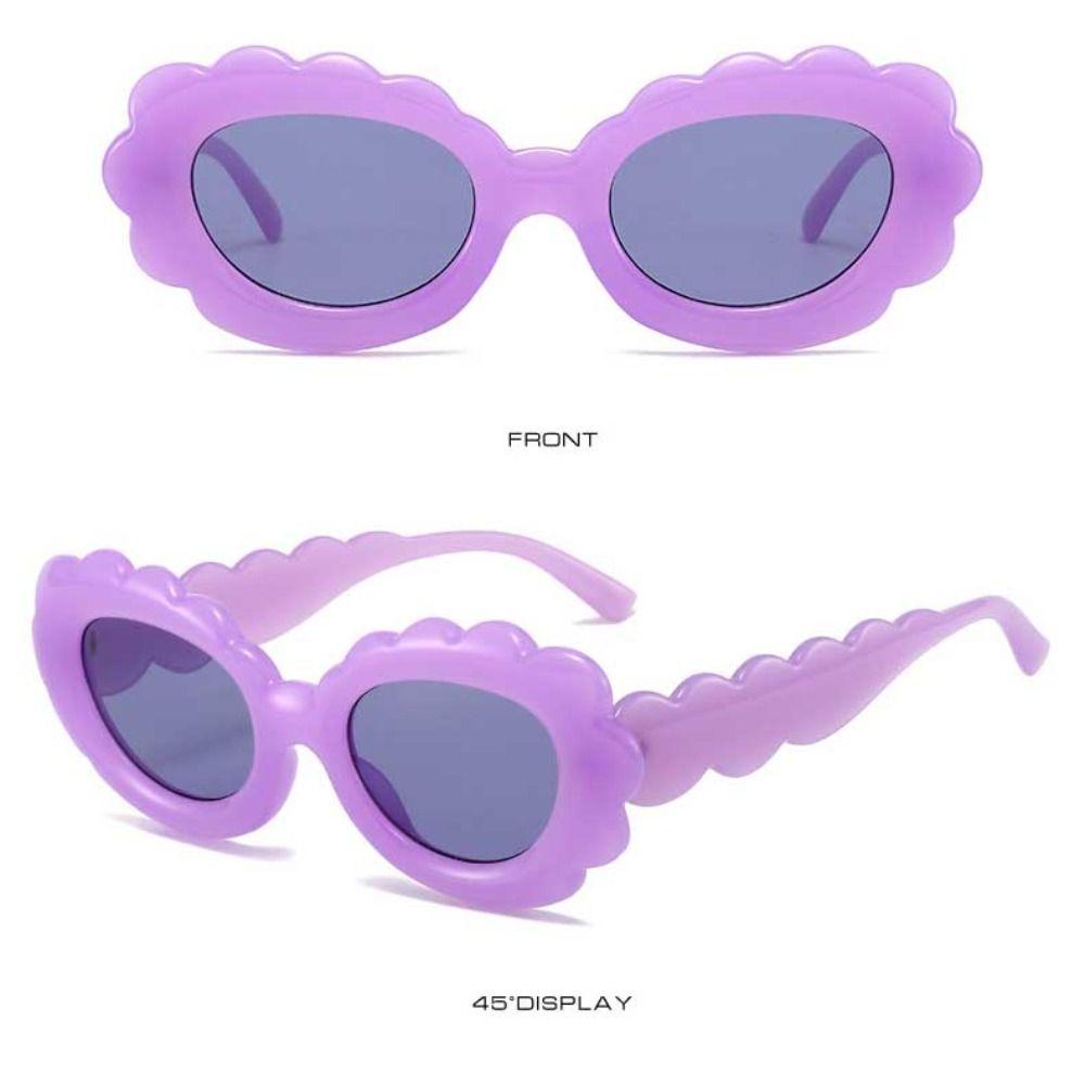 Fashion Sun Glasses Jelly Color Sunflower Flower Sunglasses New Oval Cloud Shape Sunglasses