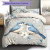 Blue Bird  Pattern Bedding Quilt Set  Home Decoration  Gift (1 * duvet cover + 2 * pillowcase, without core)