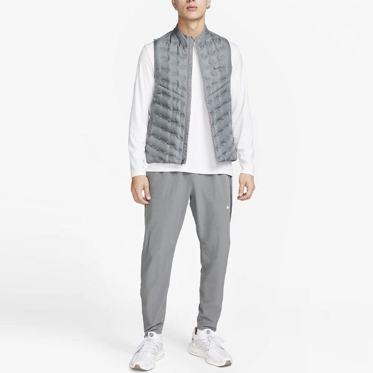 Nike Solid Color Logo Down Vest Men Vest Smoke-Gray FB7543-084