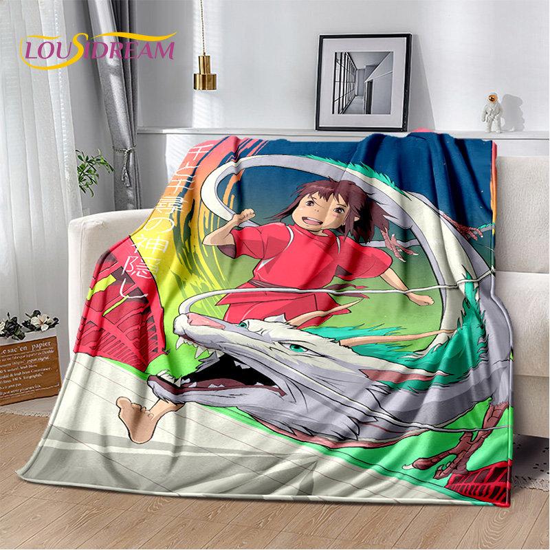 Spirited Away Cartoon Anime Soft Plush Blanket,Flannel Blanket Throw Blanket for Living Room Bedroom Bed Sofa Picnic Cover Kids