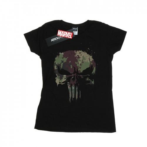Marvel Womens/Ladies The Punisher TV Series Camo Skull Cotton T-Shirt