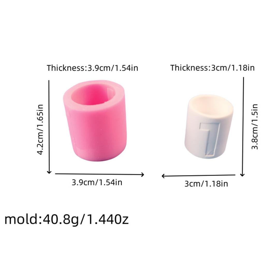 Unique Number Cement Candle Holders Handmade Cement Art Projects Silicone Mold for Crafters Artists and Enthusiasts