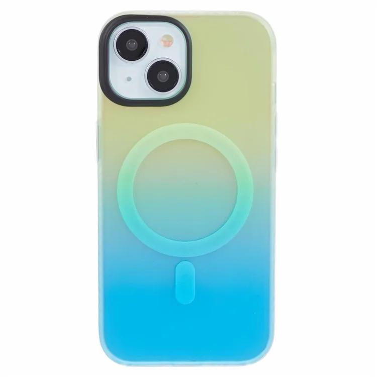 

MP Series For iPhone 15 Plus Case IMD Gradient TPU+Acrylic Phone Cover Compatible with MagSafe