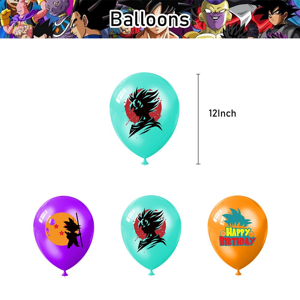 32 Pcs Dragon Ball Birthday Party Supplies Includes Banner Caketoppers Balloons
