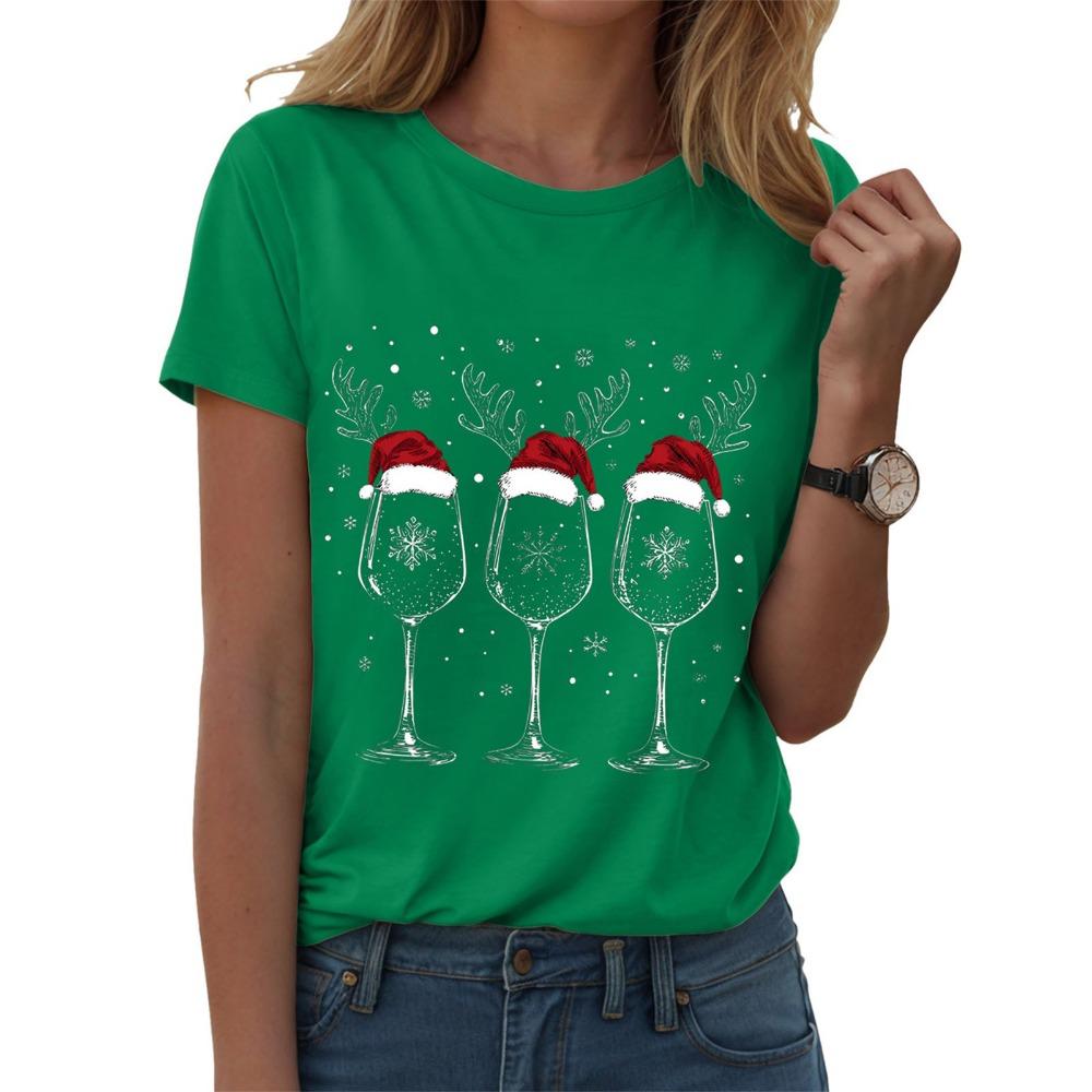 Women's Shirt Fashion Christmas Printed T-shirt