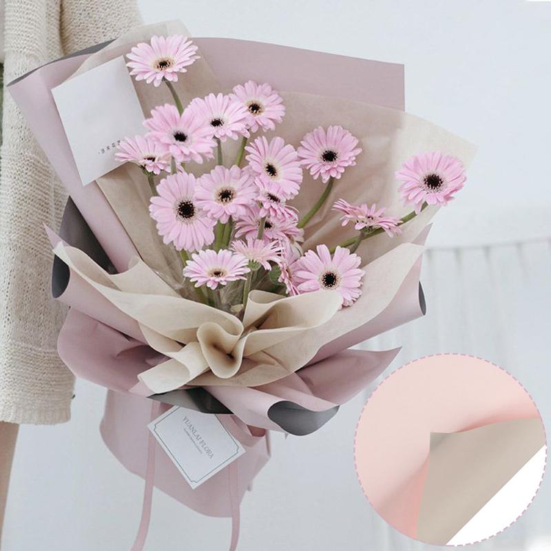 5pcs 45*50cm Flower Wrapping Paper Waterproof Double-Sided Flower Bouquet Tissue Paper Wrapping Material Gift Packing Diy Crafts