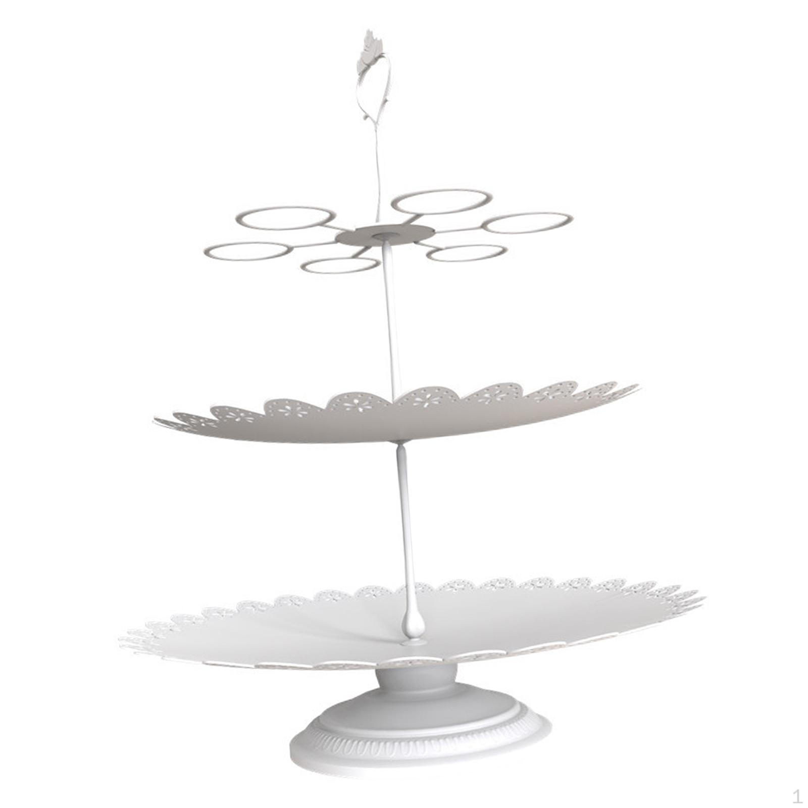 

3 Tier Cupcake Stand Dessert Candy Dish Pastry Serving Appetizer Trays White