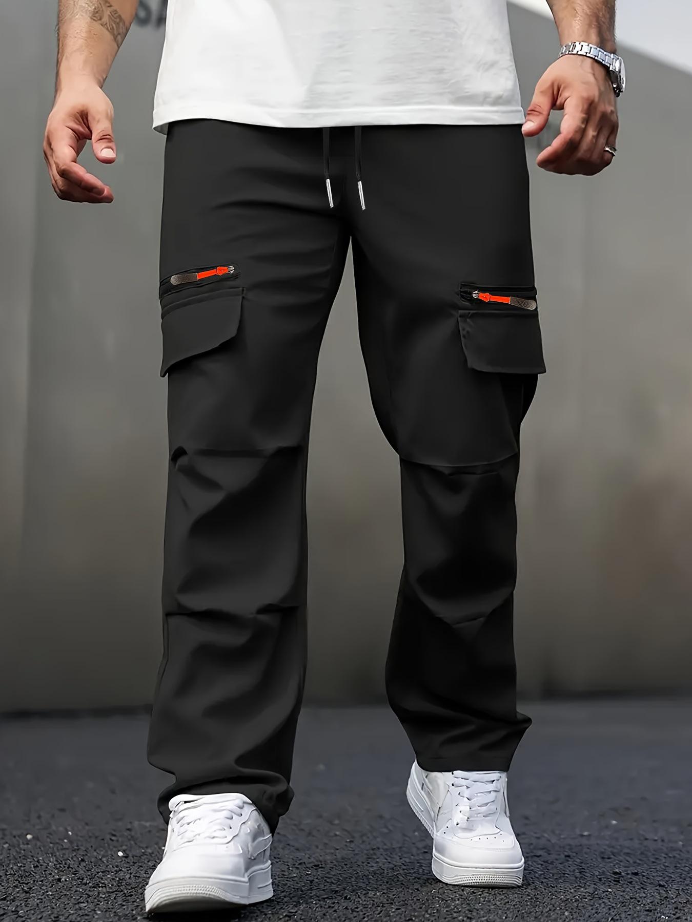 

Men s Spring/Autumn Loose Fit Casual Jogging Work Pants Extra Large чёрный