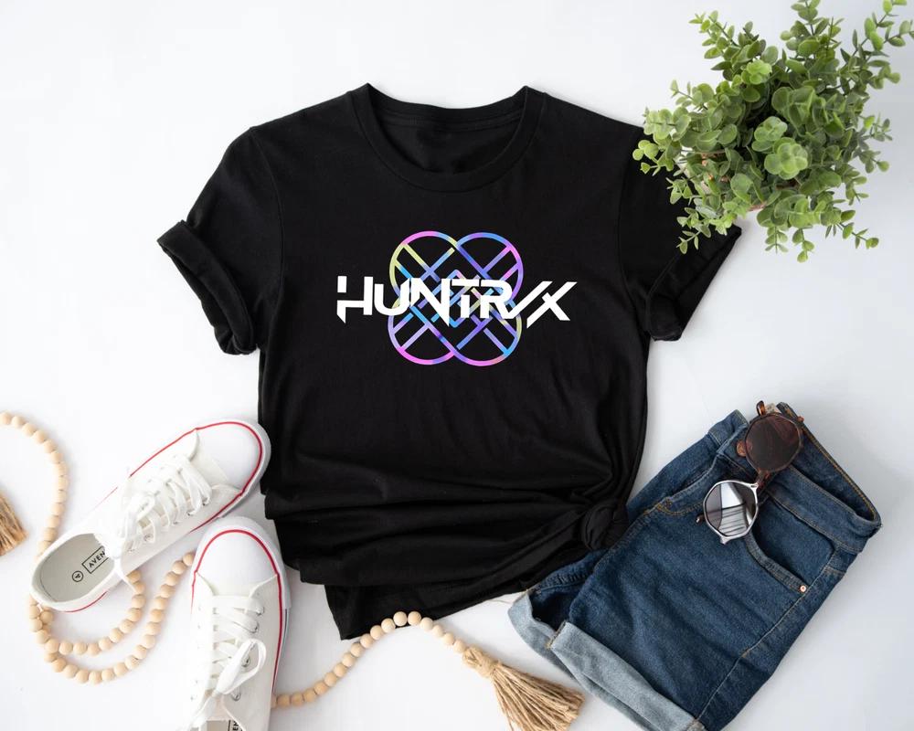 Kpop Hunters Tshirt Demon Huntrix Fan Gift Anime Cartoon Style Unisex Top Tee S