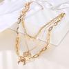 Multilayer Moon Pendant Necklace Set Women's Elegant Necklace Fashion Jewelry Gift