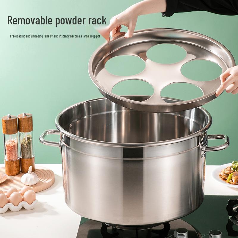 Large-Capacity Commercial Gas Noodle Cooker, Thickened Stainless Steel, Scalding Pot, Soup Barrel, Mala Tang Cooking Pot.