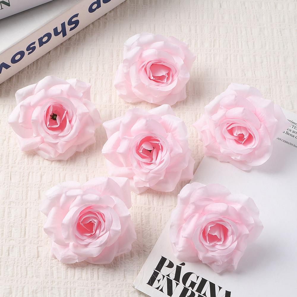 Rose Hair Accessory 9cm Artificial Flower Hair Clip Flower Brooch Bride's Headwear for Party Garden Home Decoration Wedding Deco