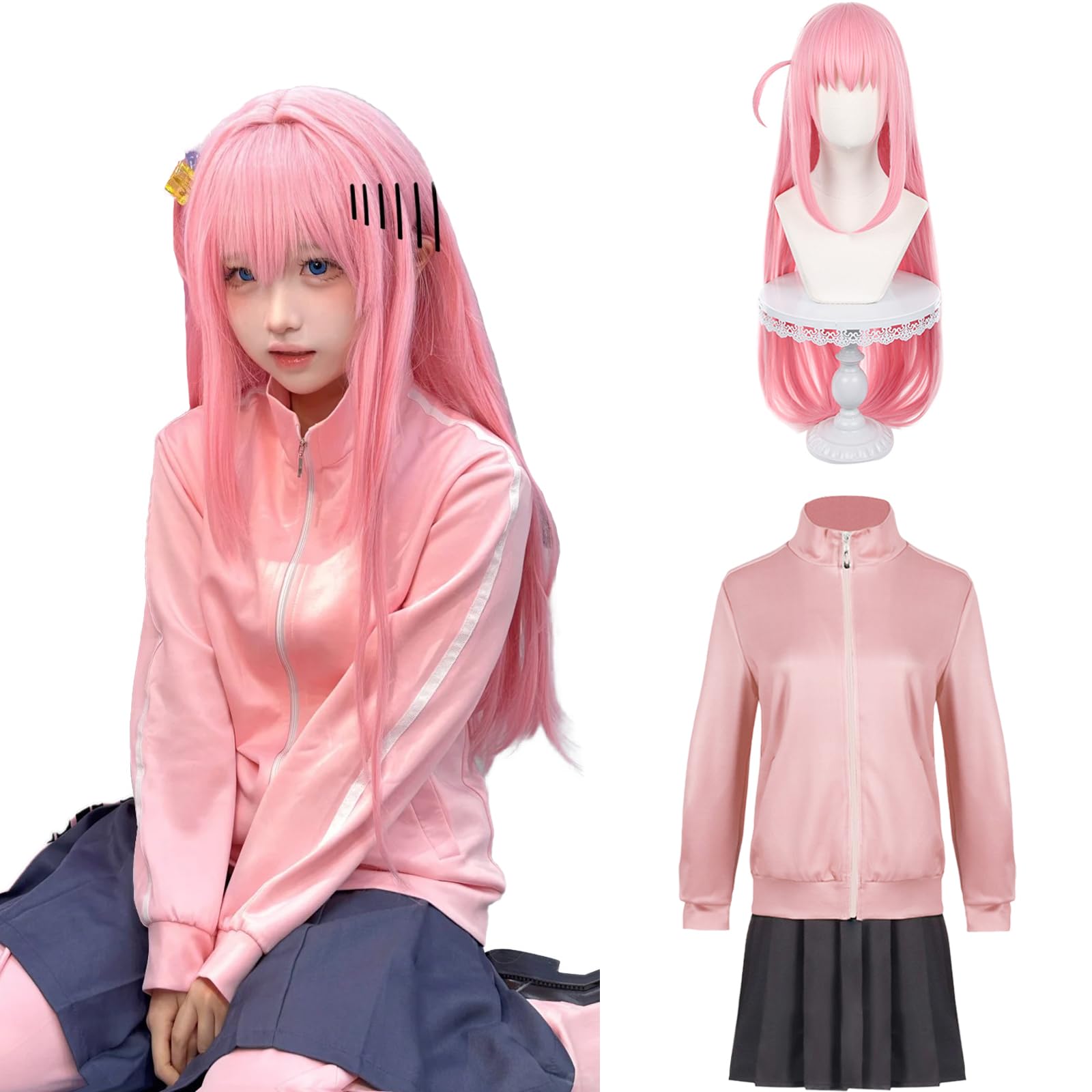 

Косплей Гото Хитори Ботти Гото Хитори Полный набор со взрослым костюмом для школьного фестиваля [CR ROLECOS] Костюм, Рок, Косплей, Ботти-чан, Парик, Костюм,