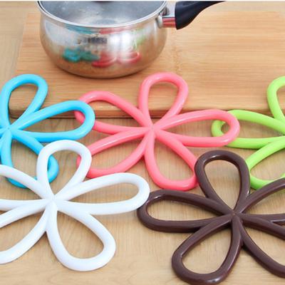 6/ pezzi in pizzo fiore durevole protezione del sottobicchiere pot antiscivolo in silicone resistente al calore tappetini tazza di t/è caldo Pad isolamento tavolo tovaglietta