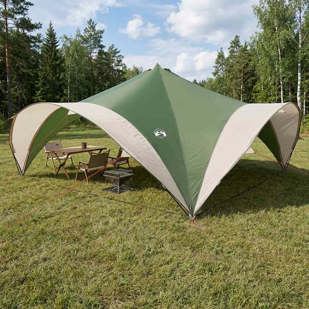 Party Tent with Roof Green 600 x 600 x 400 cm Polyester and Steel