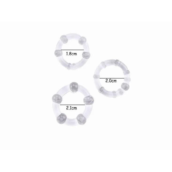 3PCS TEP Durable Penis Ring Adult Men Ejaculation Delay Doughnut Cock Rubber Rings Penis Enlargement Sex Toys for Male Sex
