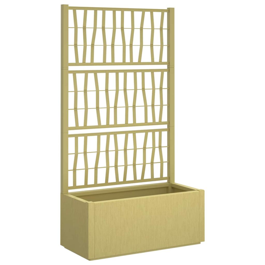 Garden Planter with Trellis Green 80 X 36 X 140 Cm PP