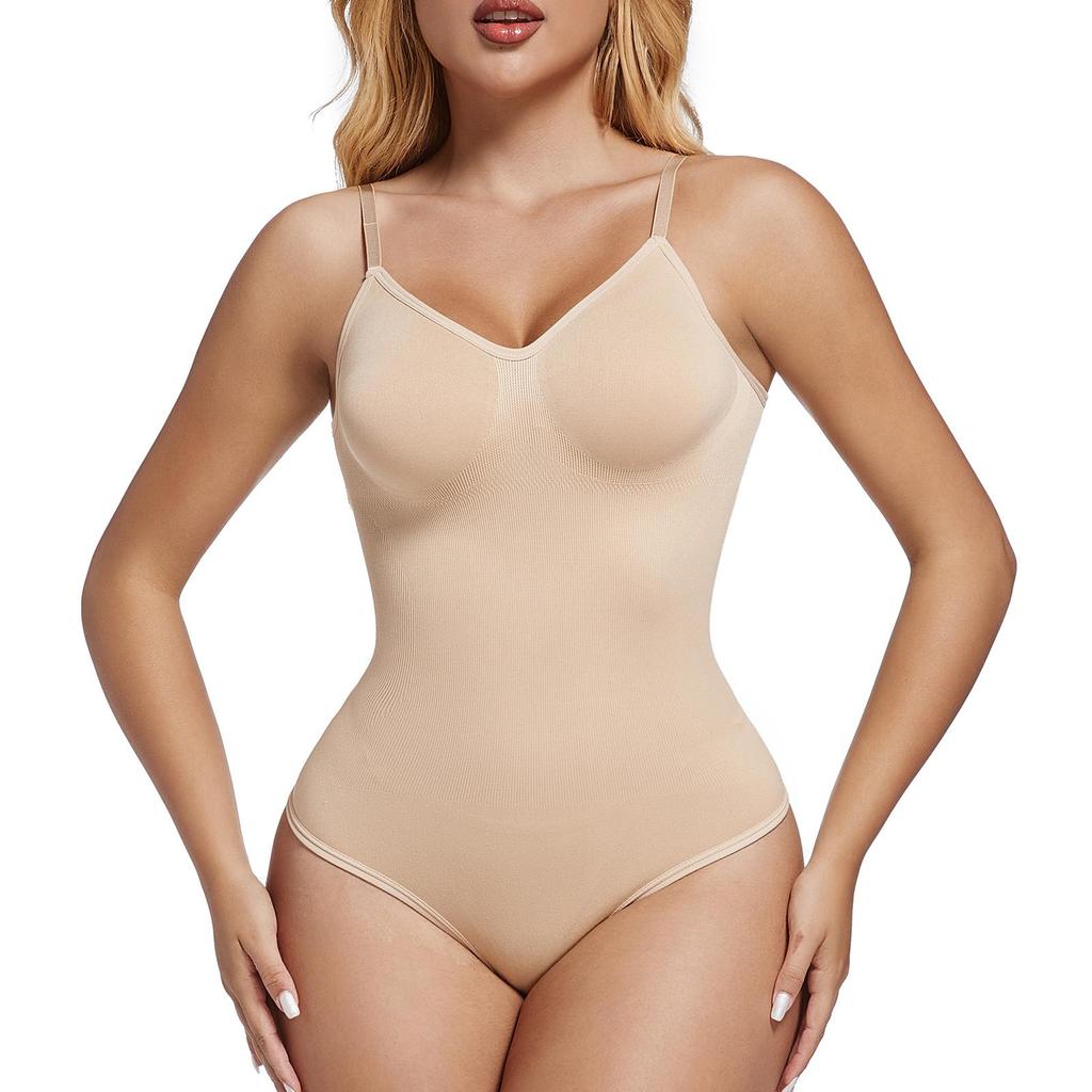 Body modellante per donna Body modellante per il controllo della pancia Body perizoma senza cuciture Body con scollo a U senza schienale Top Vita trainer Intimo dimagrante