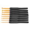 Black Handle Abs Crochet Resin Hooks Kit Aluminum Alloy Hook Set Knitting Weave Diy Craft Needl
