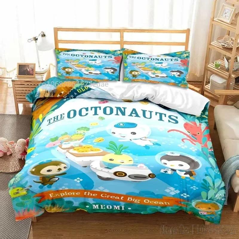 The Octonauts Cartoon All Season Duvet Cover Set HD Comforter Cover for Kids Bedding Sets Bedclothes Bedroom Decor