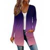 Women's Long Sleeve Cardigan Casual Jacket With Pockets Top