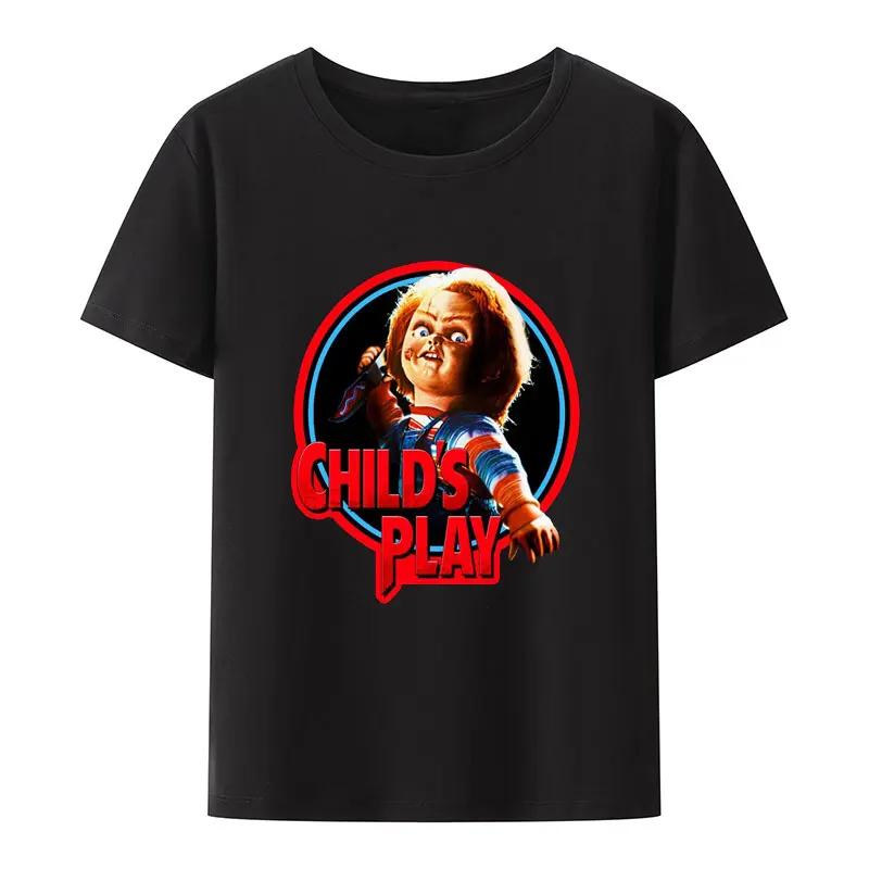 Child's Play Chuck Women's Top T-shirt Doll Murder Vintage T-shirt Harajuku Round Neck T-shirt Pure Unique Top