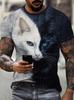 Funny Cute Cat Graphic Men's T-shirts 3D Print Men Women Short Sleeve Tee Oversized Streetwear T Shirt Casual Summer Men's Tops