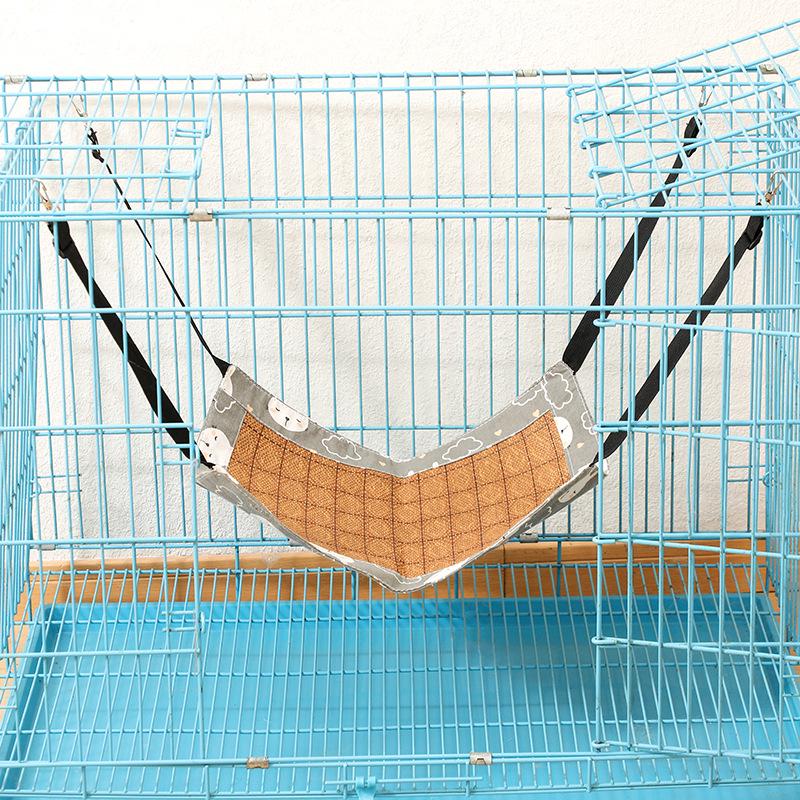 Adjustable Fleece Cat Hammock Bed for Hammies & Chinchillas - Thickened Hanging Pet Cage Hammock
